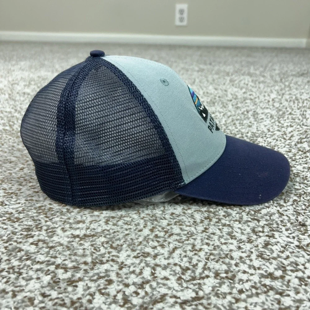 Patagonia Hat Cap Snap Back Mens One Size Blue Mesh Trucker 1973 Logo Outdoor